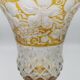 Amber yellow Bohemian crystal vase