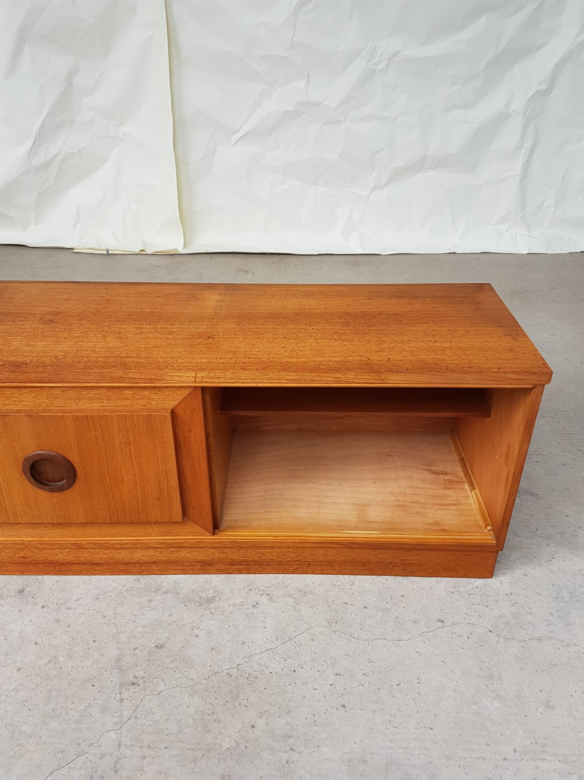 Vtg Mid Century Sideboard Danish Scandinavian Design Media Credenza Retro