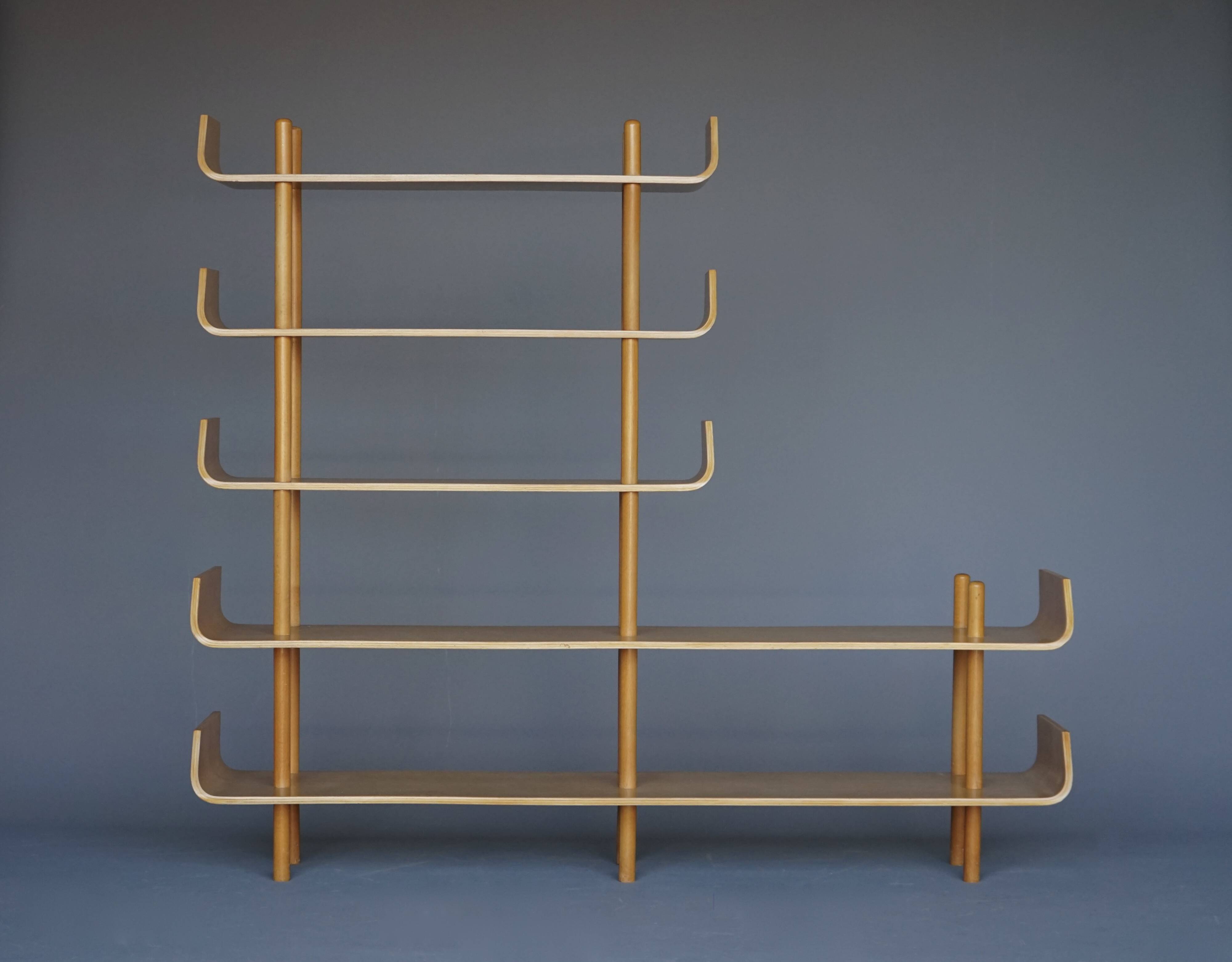 Large bookcase or shelving unit by Willem Lutjens for Gouda de Boer, 1950s