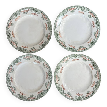 Set of 4 Longwy Bruges plates