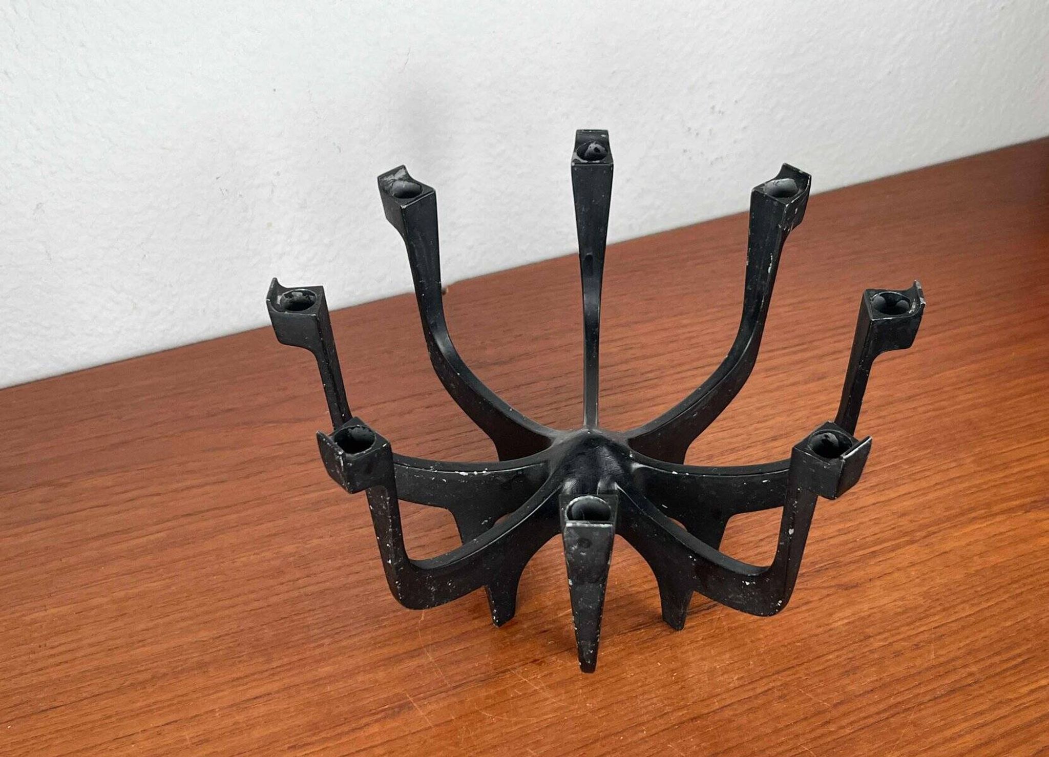Danish metal candlestick in mid-century style by Gunnar Cyren for Dansk Designs Denmark, 1960s.