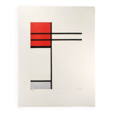 1970s Piet Mondrian Limited Edition Lithograph Numbered in Pencil.