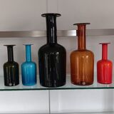 Set of 5 gulvase by otto brauer for holmegaard - denmark