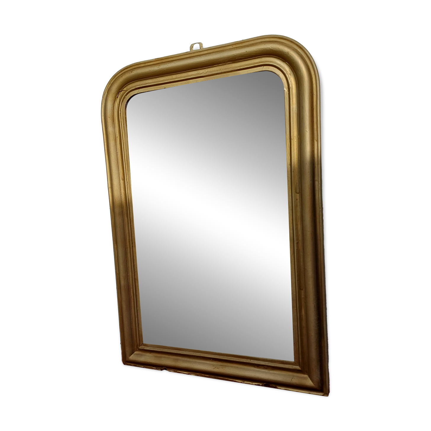 Napoleon III Mirror 19th Century Wood and Gilded Stucco