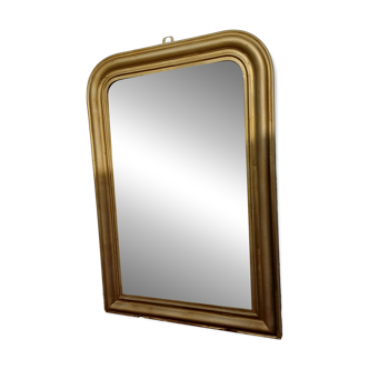 Napoleon III Mirror 19th Century Wood and Gilded Stucco