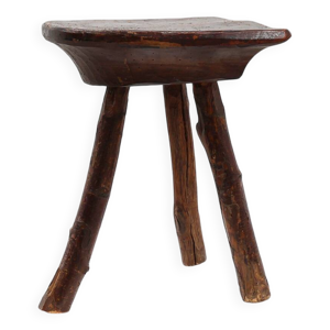 Tabouret bas tripode - bois