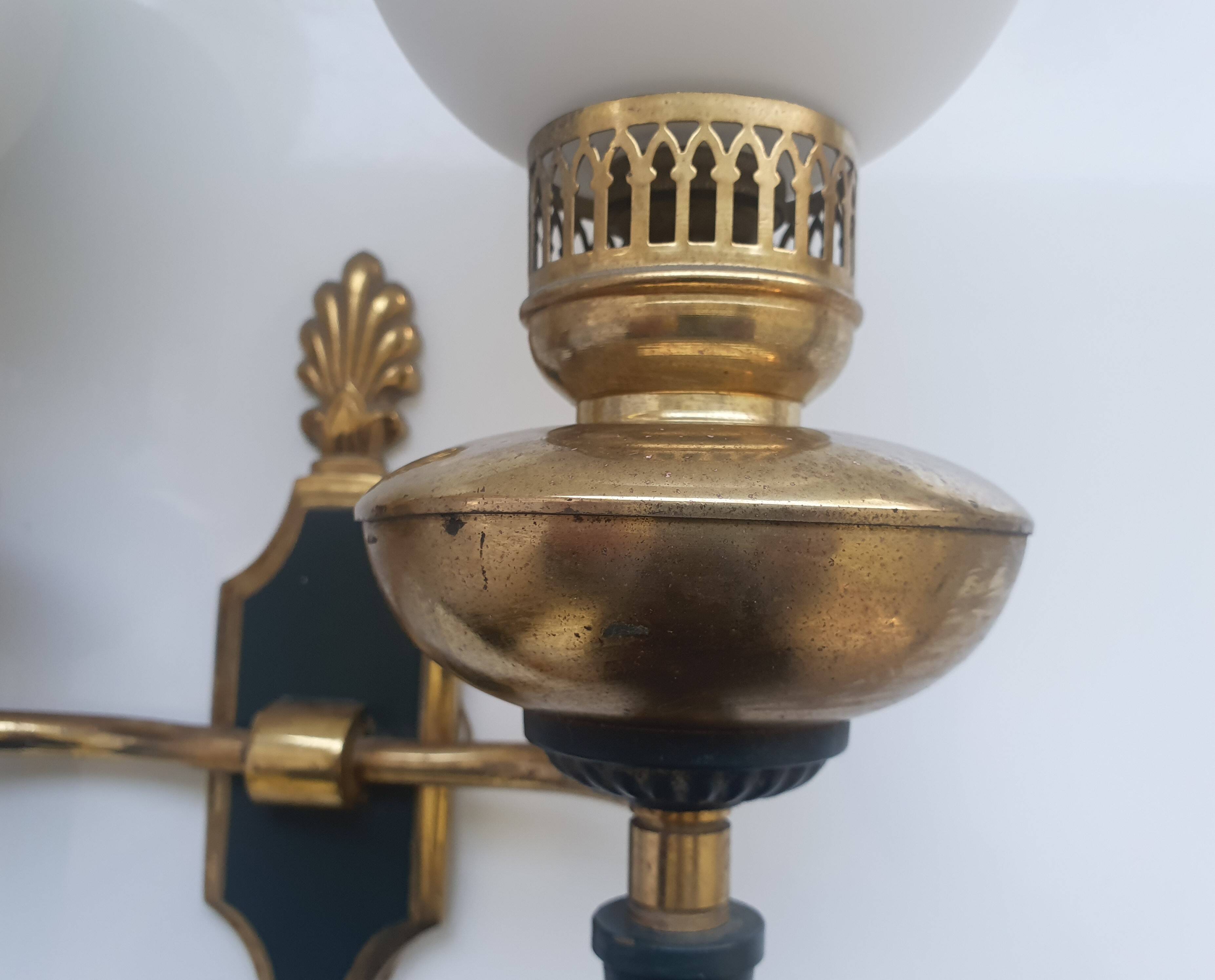 Large empire style double light wall light