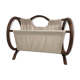 Magazine holders in rattan wicker and fabric 70s