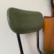 Chaise en skaï vert et métal noir