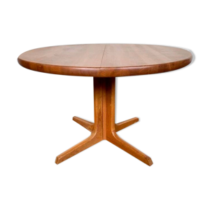 Table ronde a rallonge en teck design danois de Niels Otto Moller