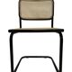 Chaise design Cesca modèle B32 en noir - structure noire