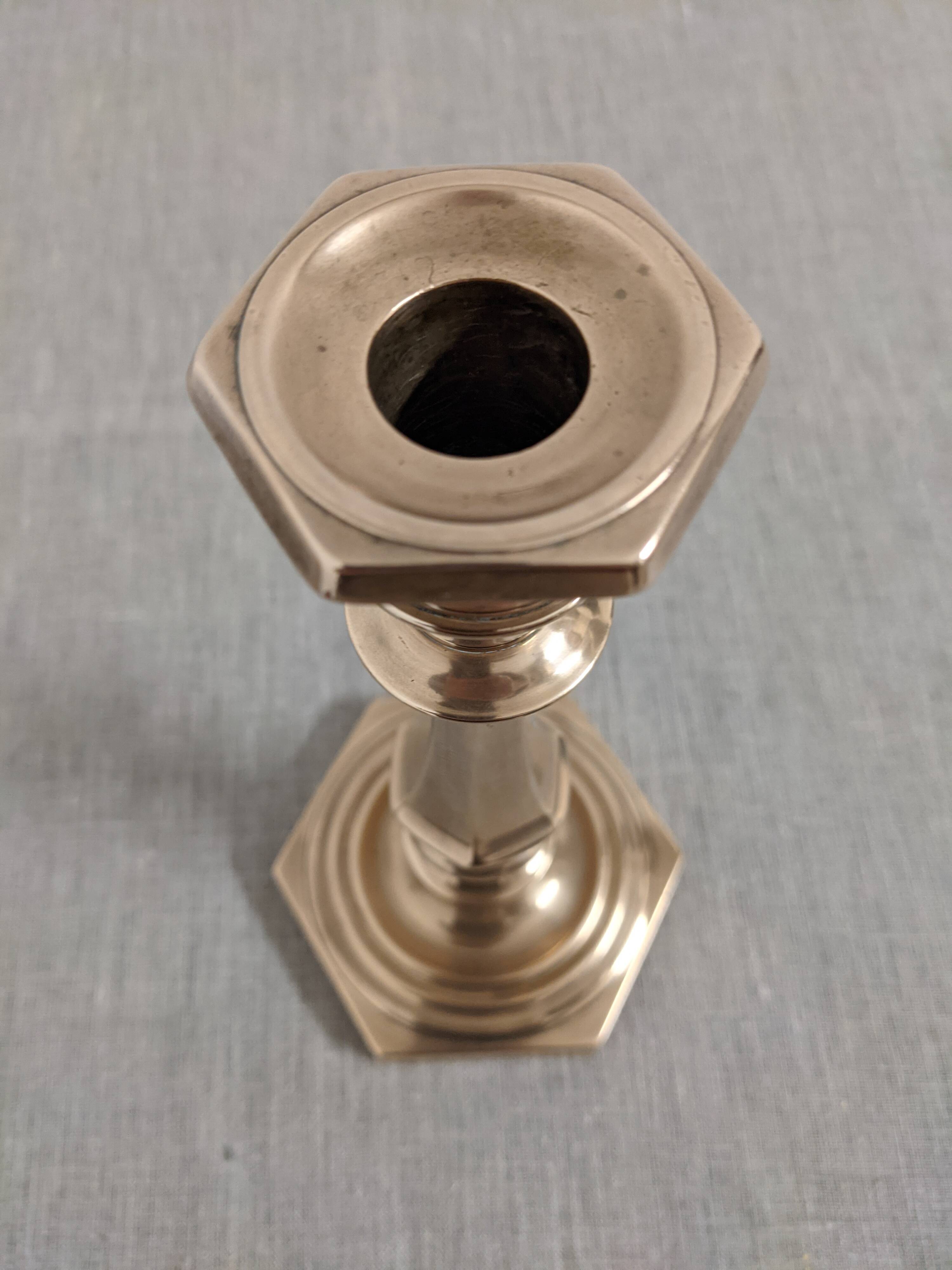 Pair of bronze candlesticks, France, late 19th century