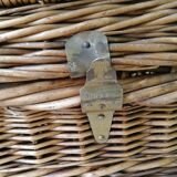 Large old vintage wicker trunk with 2 padlock closures