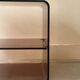 Side table/bedside table in smoked plexiglass, M.Dumas for Roche Bobois 1970