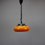Suspension Harvey Guzzini Orange Space Age, Italy, 1970s