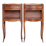 Pair of wooden bedside tables, vintage bedside table, side table.