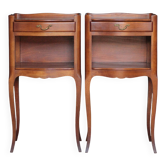 Pair of wooden bedside tables, vintage bedside table, side table.