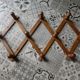 wooden coat holder accordion