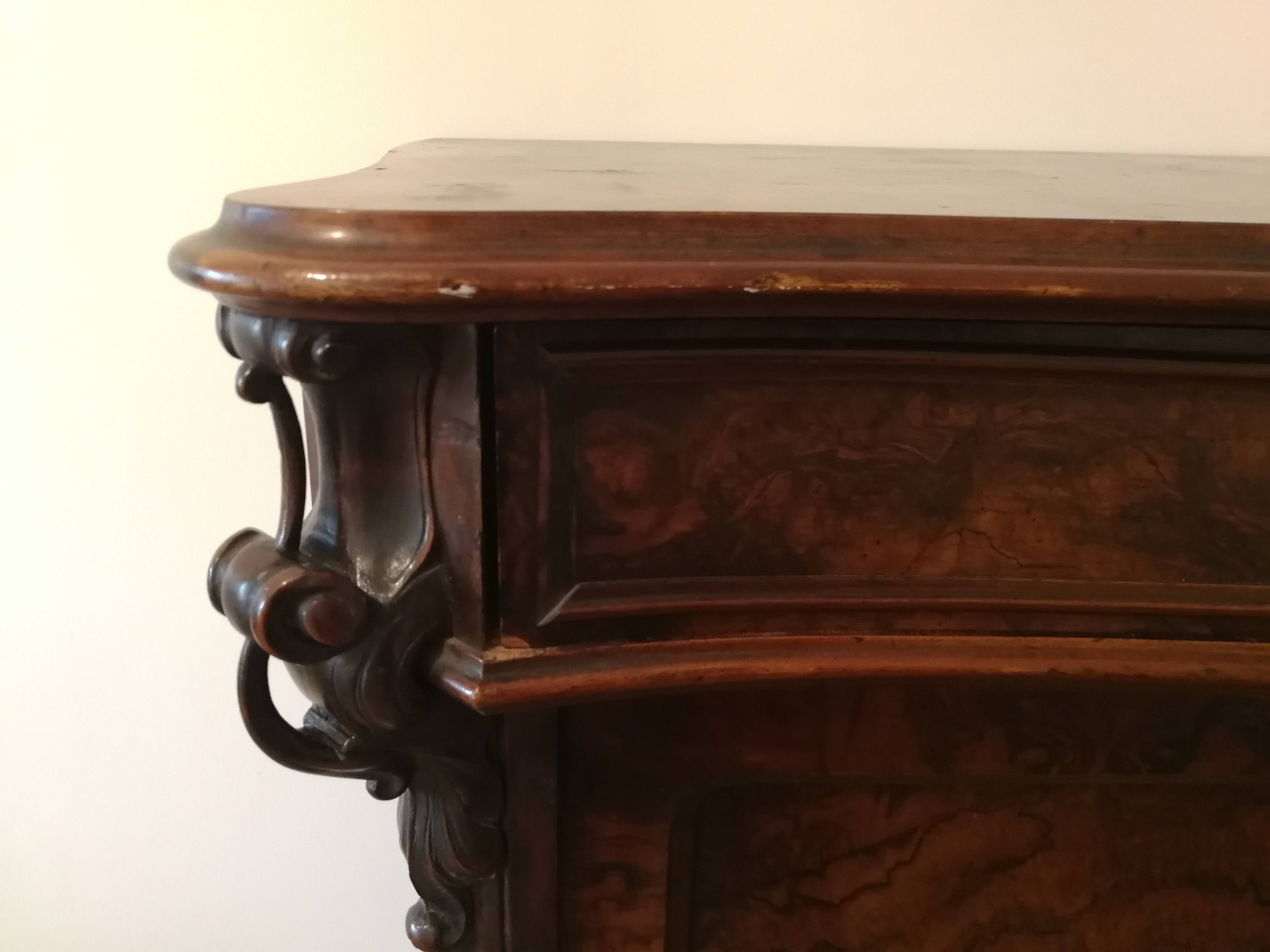 Armoire XIXe en ronce de noyer - Louis-Philippe / Napoléon III