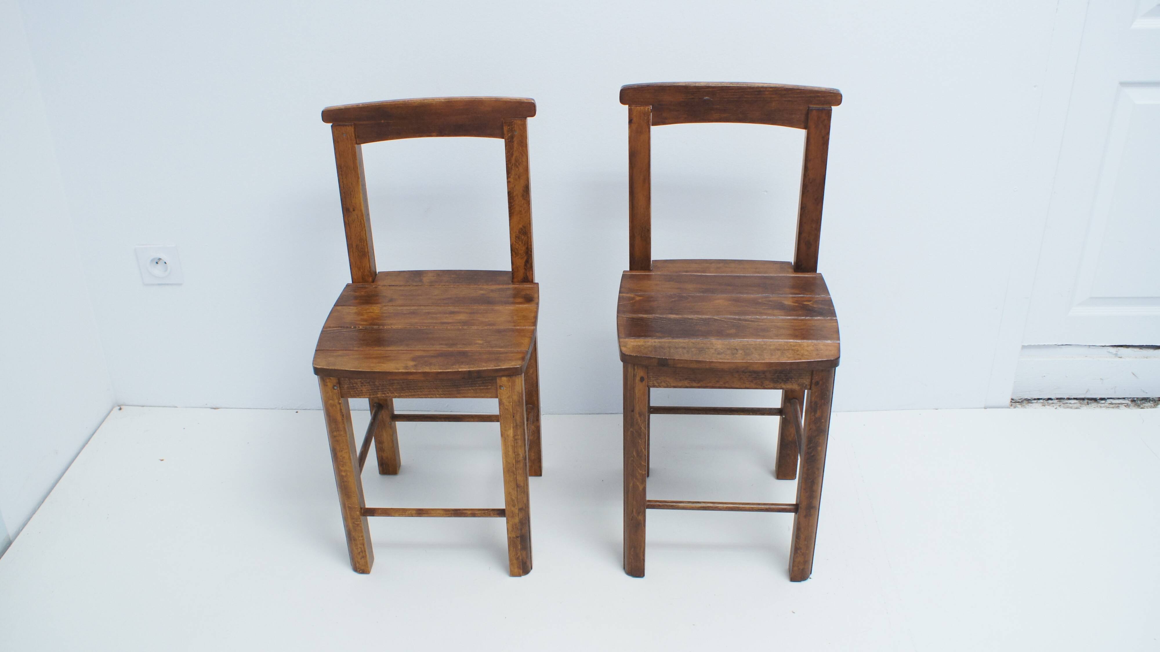 Pair of old vintage brutalist chairs