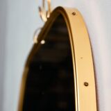 Metal and brass framed mirror