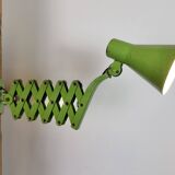Green Industrial German Scissor Wall Lamp from Kaiser Leuchten, 1960s
