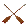 Former wooden double-row paddle