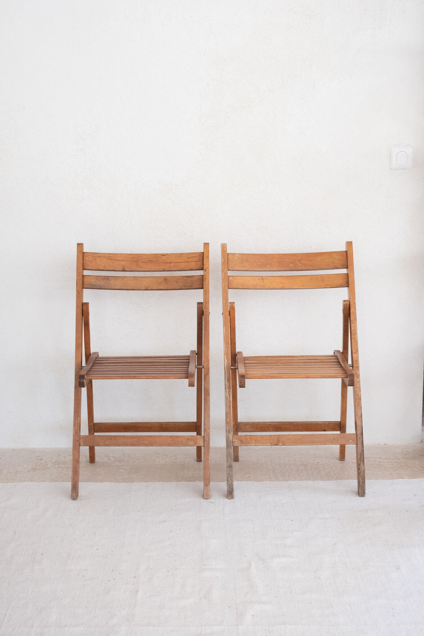 Pair of vintage folding chairs
