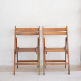 Paire de chaises pliantes vintage