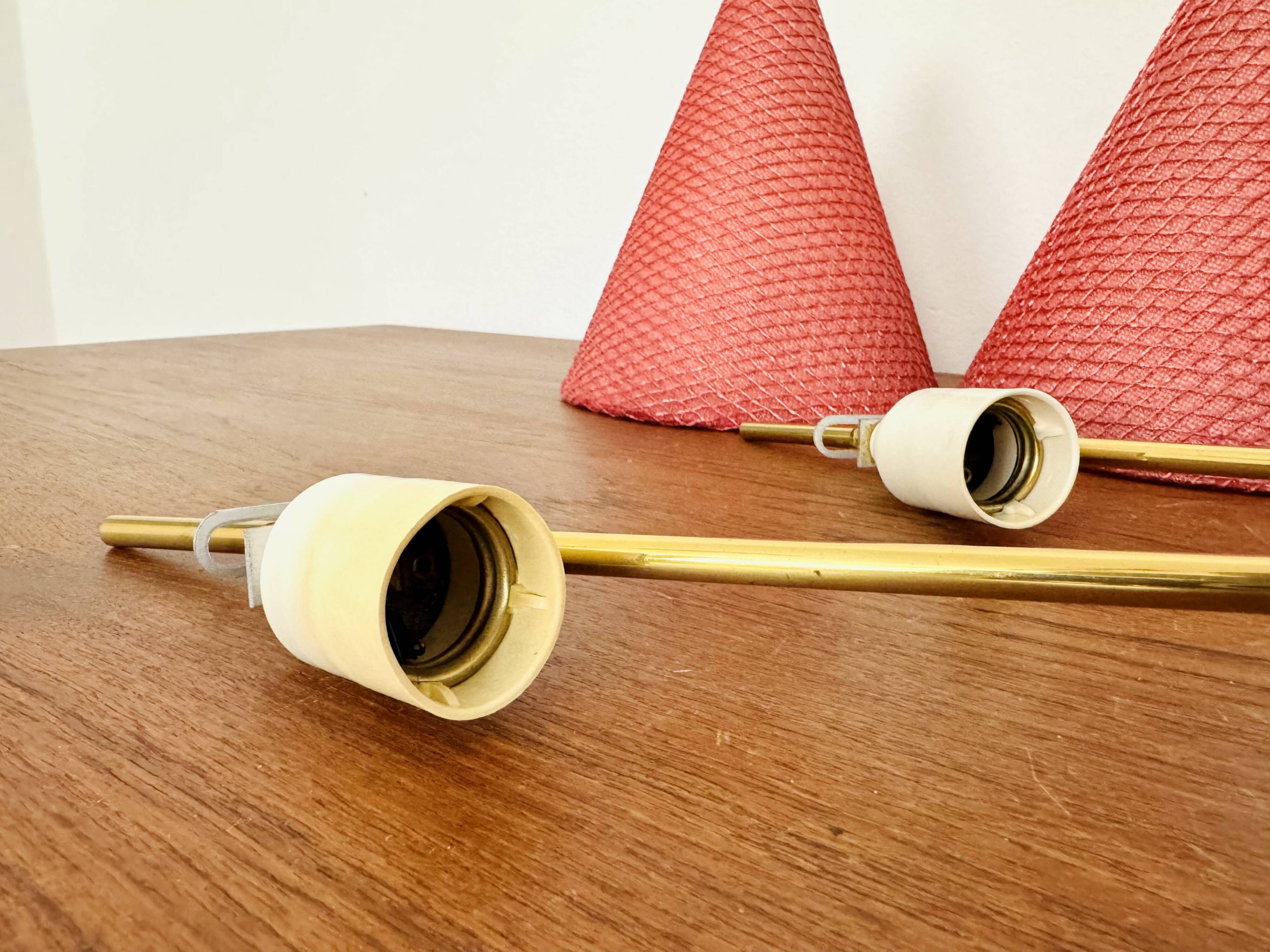 Ensemble de 2 appliques murales en laiton de Rupert Nikoll