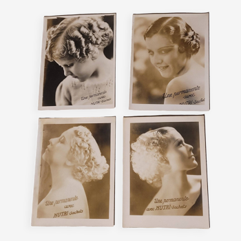 4 advertising photos - art deco - old