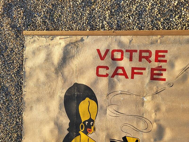 large poster your cafe negresco on canvas