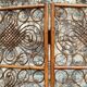 Vintage 1960s curved rattan screen