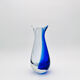 Murano Sommerso Two-Coloured Cobalt Blue Vase Sculpture