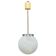 Czechoslovak Ribbed Opaline Glass Pendant Light, 1970s