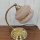 Art deco brass lamp and granite glass