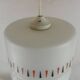 Vintage opaline glass pendant light with geometric design, 1960s Lunel style