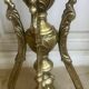 Freestanding brass coat rack