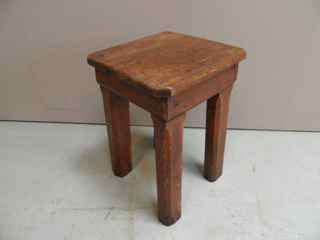 Industrial wooden side table