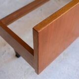 With suspended nightstands vintage teak bed