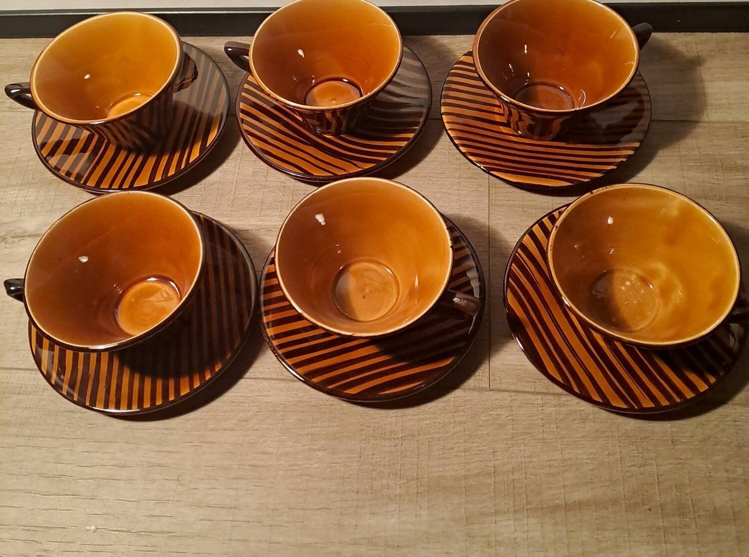 6 cups Sarreguemines, model Domino