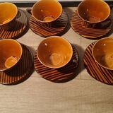 6 cups Sarreguemines, model Domino