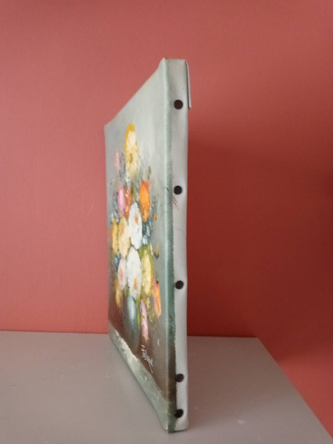 Signed floral painting