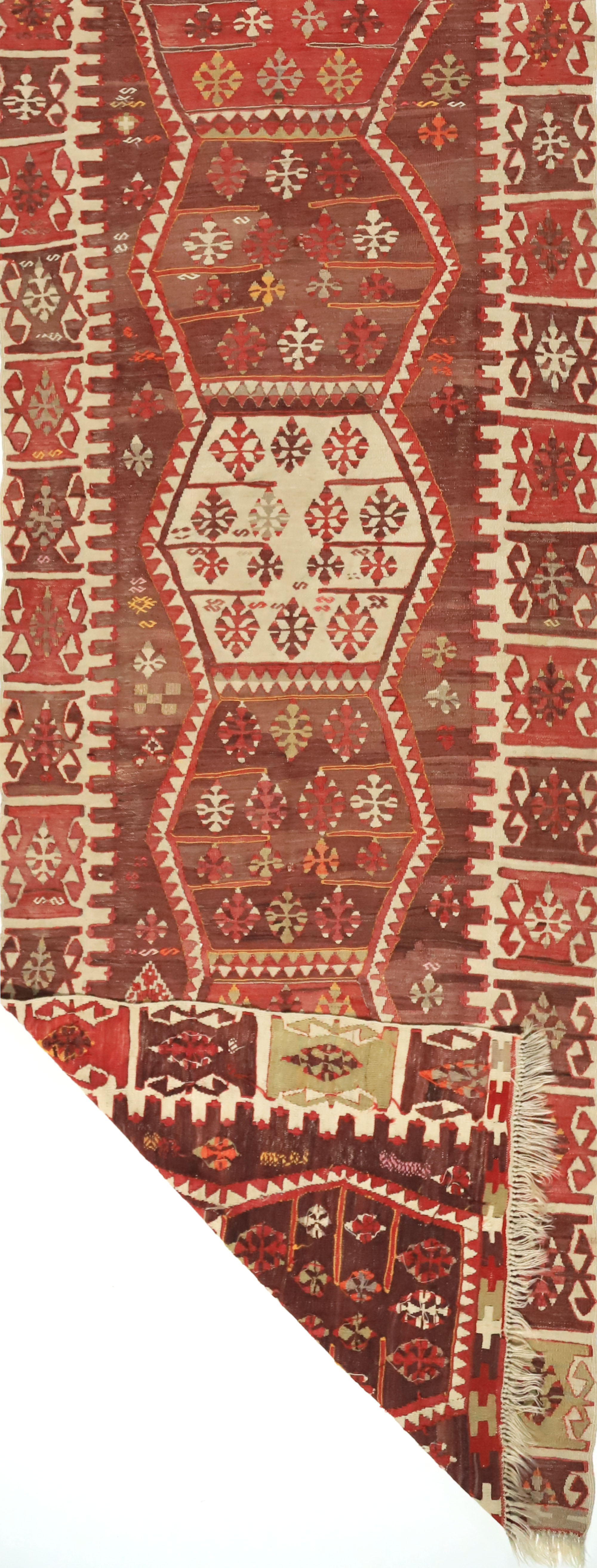 Anatolian handmade kilim rug 395 cm x 217 cm