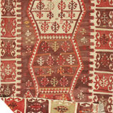 Anatolian handmade kilim rug 395 cm x 217 cm