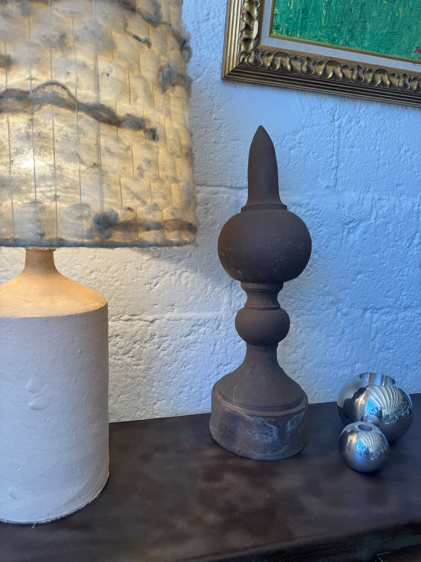 Ceramic wool lamp from the 1960s.