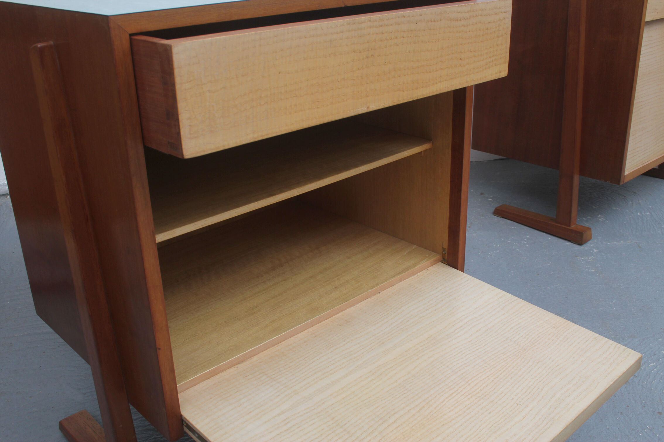 Pair of bedside tables bicolor and formica 1950
