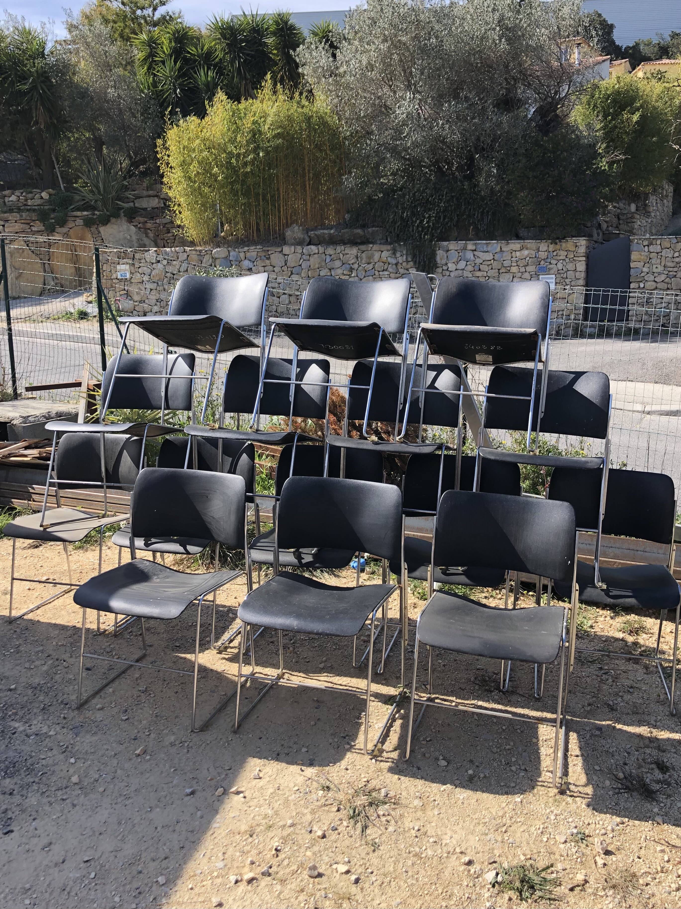 David rowland chair 404, black and steel to restore