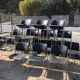 Chaise 404 de David rowland, noires et acier