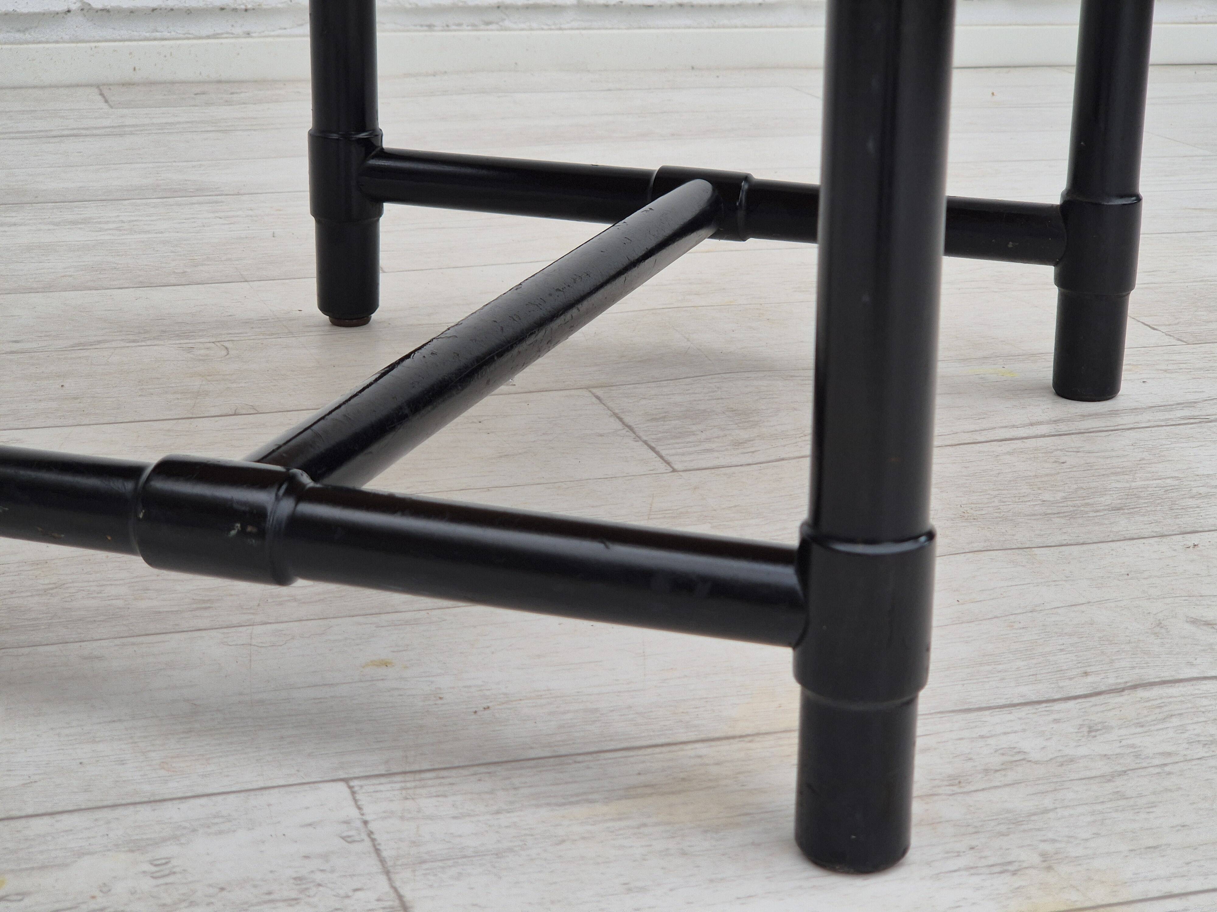 1970s, set of 2 Finnish armchairs by Lepokalusto, original condition, birch wood, leather.